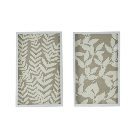 A&B Home Estella Paper Shadow Box Wall Decor - Set of 2 - White
