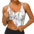 thumbnail image 4 of Naloa Lavender Flowers Sports Bras for Women, High Support Bra with Removable Pads, Comfortable - Large, 4 of 9