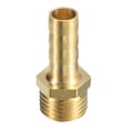 thumbnail image 5 of Uxcell Hose Barb Fitting Straight 8mm Barbed G1/4 Male Thread, 6 Pack Brass, Yellow, 5 of 5