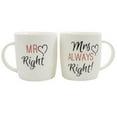 thumbnail image 1 of Something Different Mr Right/Mrs Always Right Mug Ceramic Boxed Mug Set, 1 of 1