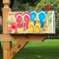 thumbnail image 6 of Summer Tropical Beach Colorful Flip Flops Decoration Mailbox Cover with Magnetic Strip Mailbox Wraps Post Letter Box Cover Standard Size 21" X 18" for Garden Outdoor Yard Decor, 6 of 6