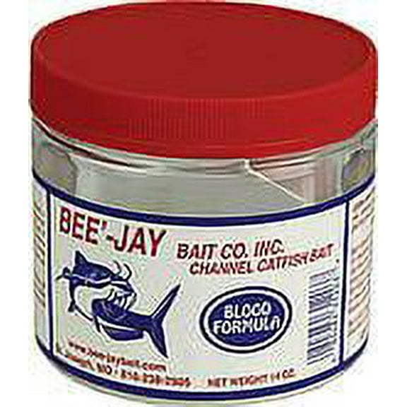 Bee'-Jay Bait Blood Flavor Dough Catfish Bait, Red, 14 Oz.