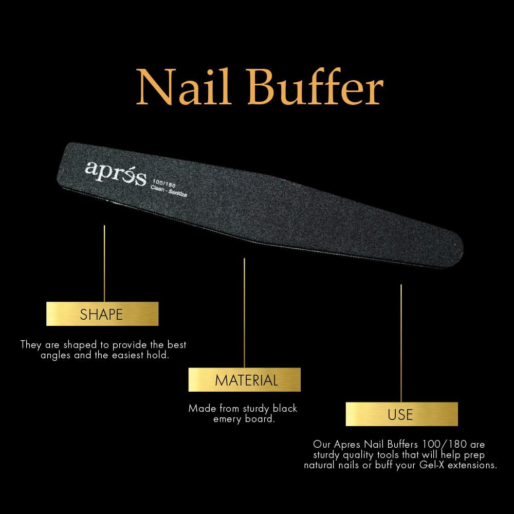 APRÉS Apres Extend Gel 2-Pack with Curved Nail File and Nail Buffer - Gel-X Nail Care Set