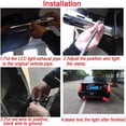 thumbnail image 3 of 2.5'' Inlet Exhaust Tips Stainless Steel Muffler Car Exhaust Tail Pipe Modification Luminous Tube With Red Flame LED light 89mm(3.5in) Outlet, 3 of 7