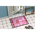 thumbnail image 2 of Carolines Treasures PJC1115MAT Love Is A Circle Tapis de la Saint-Valentin Intérieur & Extérieur - 18 x 27 Po., 2 of 4
