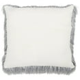 thumbnail image 3 of SAFAVIEH Indoor/Outdoor Modern Glam Shag Pillow, 20" x 20", Silver, 3 of 4