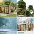 thumbnail image 6 of 6x8 FT Greenhouse for Outdoors,Polycarbonate Greenhouse with Quick Setup Structure and Roof Vent,Aluminum Greenhouses Heavy Duty,Large Walk-in Greenhouse for Winter Garden,Backyard,Patio,Lawn, 6 of 7