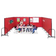 Screenflex 13-Panel FREEstanding Portable Room Dividers 6'H x 24'1L Grey CFSL6013DG