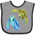 thumbnail image 3 of Inktastic Sea Turtles Swimming Together Boys or Girls Baby Bib, 3 of 4
