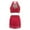 Red kid, variant on Women Adult and Kids Shiny Sequins 2 Pieces Dance Dress Outfits Ballet Gymnastics Leotard Dance Costume Sequin Fringe Dance Outfit