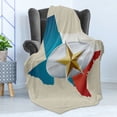 thumbnail image 4 of Texas Star Soft Flannel Fleece Throw Blanket, Cowboy Belt Buckle Design Map Southwestern Parts of America, Cozy Plush for Indoor and Outdoor Use, 70" x 90", Multicolor, by Ambesonne, 4 of 5