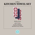 thumbnail image 5 of MARTHA STEWART Americana Star Gihgham Holiday Kitchen Towels 3-Pack Set, 100% Cotton, Absorbent, Patriotic USA America Decor, Red/White/Blue, 16"x28", 5 of 6
