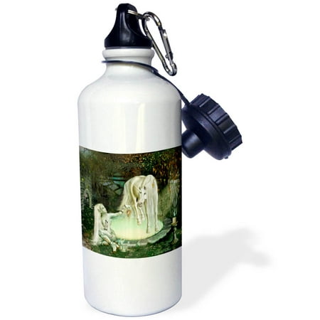 

A magical elf who delivers an enchanted fruit to a unicorn who is held under a spell 21 oz Sports Water Bottle wb-11648-1