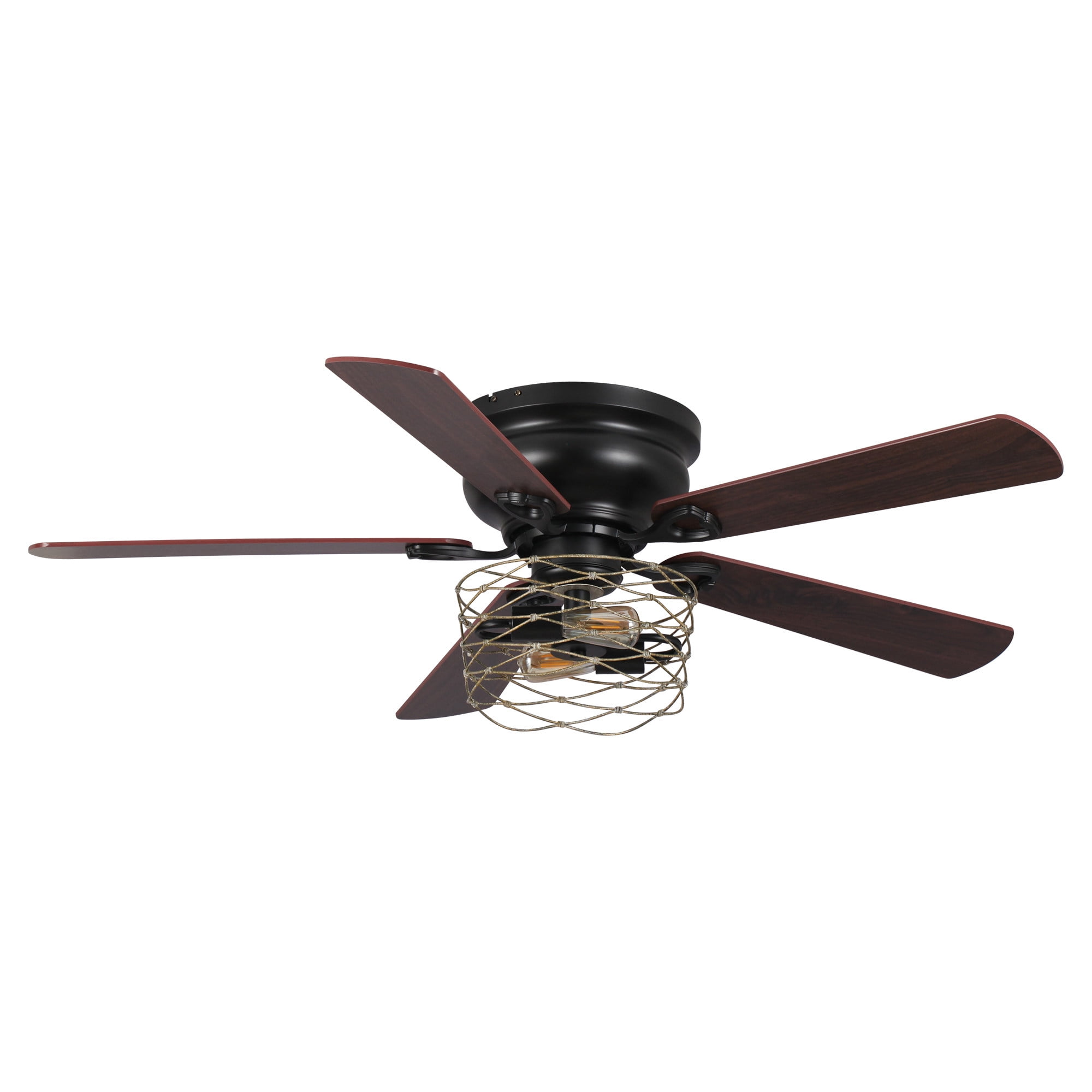 Parrot Uncle Ceiling Fans with Lights and Remote Flush Mount Farmhouse