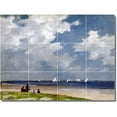 thumbnail image 1 of Ceramic Tile Mural-Edward Potthast Waterfront Painting 149. 17" w x 12.75" h using (12) 4.25 x 4.25 ceramic tiles, 1 of 3