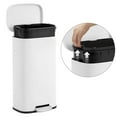 thumbnail image 6 of 13 Gallon (50 L) Trash Can, Stainless Steel Kitchen Garbage Can, Recycling or Waste Bin, Soft Close, Step-On Pedal, Removable Inner Bucket, Silver ULTB050E01, 6 of 10