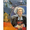 thumbnail image 2 of Gauguin, Paul 15x18 White Modern Wood Framed Museum Art Print Titled - La Belle Angele, 2 of 4