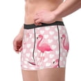 thumbnail image 3 of Kdxio Men's Boxer Briefs with Cute Flamingo with Heart Print - Comfortable and Breathable Underwear for Everyday Wear, 3 of 7