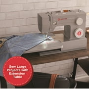 SINGER® Heavy Duty 6380M Sewing Machine with Extension Table & Accessory Kit, Strong Motor with Enhanced Piercing Power, 110 Stitch Applications, Full Metal frame, 1-step Buttonhole & LED Light