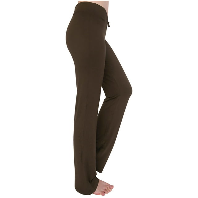 Yuyuzo Leggings for Women High Waist Belly Control Solid Color Drawstring Wide Leg Workout Yoga Gym Pants