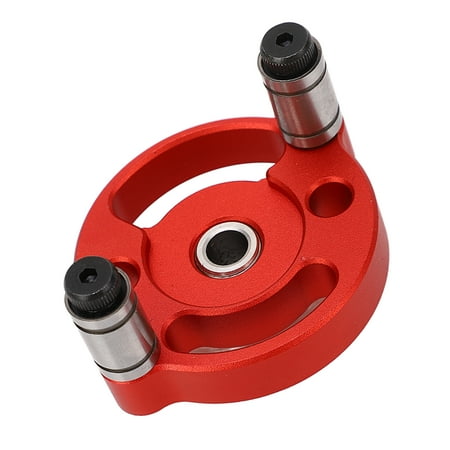 

Round Hole Punch Locator Set Self Adaptive Centering Woodworking Guide Puncher with Drill Bushings Red