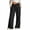 Black, variant on Abtuhar Pants for Girls Fall Winter Linen Look Drawstring Wide Leg Side Pockets Comfortable Casual Outer Wear Trousers