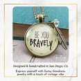 thumbnail image 4 of Be You Bravely Necklace Female Adult Gutsy Goodness Bronze Metal Jewelry, 4 of 8
