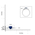 thumbnail image 3 of ANGARA Natural Solitaire Blue Sapphire Heart Ring with Diamond Accents in 14K White Gold for Women (Size-6mm) | September Birthstone, Anniversary, Jewelry Gift for Women | Natural Blue Sapphire Ring, 3 of 8