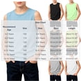 thumbnail image 4 of justHIGH Boys Cotton Tank Tops Kids Summer Sleeveless T-Shirts Casual Loose Fit Crew Neck Shirts Plain Basic Tees 3-14 Years Mint Green,9-10 Years, 4 of 7