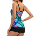 thumbnail image 6 of Fesfesfes Round Neck Tankini Tops for Women Floral Printed Bathing Suit Tops For Women Tummy Control Tank Tops Swimsuits, 6 of 6