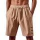 thumbnail image 2 of pstuiky Pantalones cortos de entrenamiento para hombre, Pantalones cortos de lino con cintura elástica y botones de color liso para hombre, versátiles y a la moda. Pantalones cortos cargo, 2 of 9