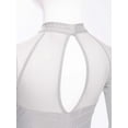 thumbnail image 5 of iixpin Kids Girls Jazz Latin Dance Performance Outfits Salsa Tango Tutu Dress Lyrical Dancewear Ballet Leotards White 14, 5 of 7