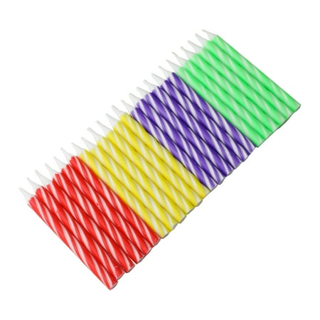 Chef Craft Classic Double Spiral Candles, 2.5 inches in Height 24 Piece Set, Assorted