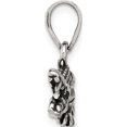 thumbnail image 2 of Sterling Silver Antiqued Textured Crocodile Pendant Polished Open back Sculptural Luxe Feminine Ideal for collectors and jewelry lovers, 2 of 4