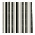 thumbnail image 3 of Ambesonne Retro Shower Curtain, Stripes Classic Pattern Print, 69"Wx70"L, Black Grey, 3 of 3