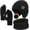 B-Slate Gray, variant on KOITHOT 3 Pcs Winter Beanie Hat with Ear Flaps Knitted Neck Warmer Touchscreen Gloves Set for Men Black