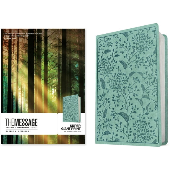 The Message Super Giant Print (Leather-Look, Teal Berries), (Hardcover)