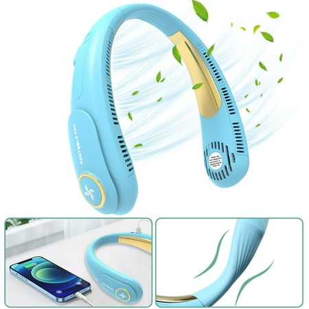 

Venoro Mini Neck Fan Portable Hanging USB Rechargeable Cooling Air Cooler Bladeless
