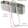 thumbnail image 2 of shiyou-14 PCS 4 Inch (100mm) Extra Large Paper Clips Silver Rust Resistant Metal Strong Jumbo Paperclips for Office School Documents, 2 of 4