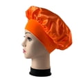 thumbnail image 2 of ievspot 1 pcs Nightcap with Elastic Wide Band Extra Large Sleeping Satin Bonnet High Density Women Braids Curly Night Hat Sleeping Cap for Home Salon, 2 of 6