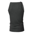thumbnail image 6 of Men'S Square Neck Ribbed Slim Fit Sports Tank Top Dark Gray L, 6 of 9