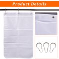 thumbnail image 6 of Oxford Cloth and Polyester Mesh Shower Organizer 6 Pockets Hanging Storage Bags White 67x43x0.3cm Diy, 6 of 6