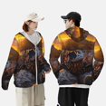thumbnail image 4 of Vsdgher Lizard With Sunglasses Sunset Print Adult Hoodie Shirts Rash Guard for Men Women,Long Sleeve Sun Protection Fishing Shirts for Athletic Running Swim-Large, 4 of 7