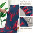 thumbnail image 5 of Yayeee 4 Pack Dining Chair Covers Stretch Parson Chairs Slipcovers Seat Protector, Blue Lobster Pattern, 5 of 6