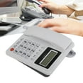 thumbnail image 1 of Desktop Wired Phone, Calculator Function LCD Display Ringtone Selectable Hotel Wired Phone  for Home Black,White, 1 of 7