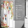 thumbnail image 3 of Oil Painting Tree Shower Curtain, Colored Seasons Tree Shower Curtain for Bathroom with 12 Hooks, Polyester Fabric Washable Shower Curtains Sets Decorative Waterproof Bath Curtain, 3 of 6