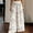 White, variant on Women Summer Beach Vacation Pants High Waisted Wide Leg Floral Palazzo Printed Loose Flowy Casual Boho Style Pants(Beige,M)