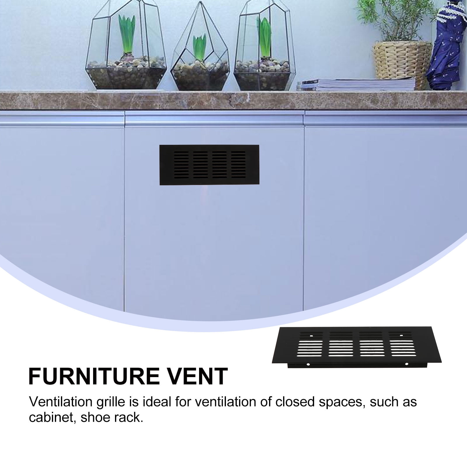 unbranded 12 pcs Vents Cover Grille Wardrobe Shoes Cabinet Air Vent Grille for Furniture