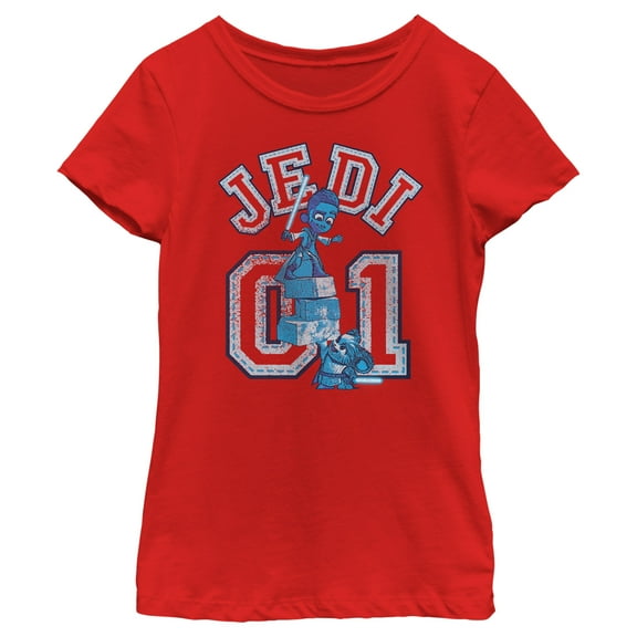 Girl's Star Wars: Young Jedi Adventures Kai and Nubs Jedi 01 Graphic Tee Red Small