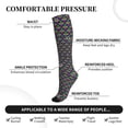 thumbnail image 2 of Rateoe Mardi Gras Carnival3 Compression Socks for Women and Men 20-30mmHg-Circulation Support Socks Knee High Nurse Pregnant Running Medical and Travel Athletic, 2 of 7